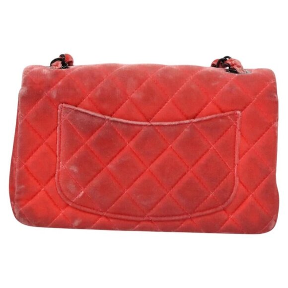 CHANEL Matelasse Chain Shoulder Bag Velor Pink CC Auth BD244V - Picture 2 of 16